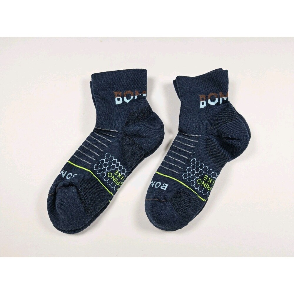 Bombas Hex-Tec Merino Wool Hike Lot Of 2 Pairs Quarter Socks Size S